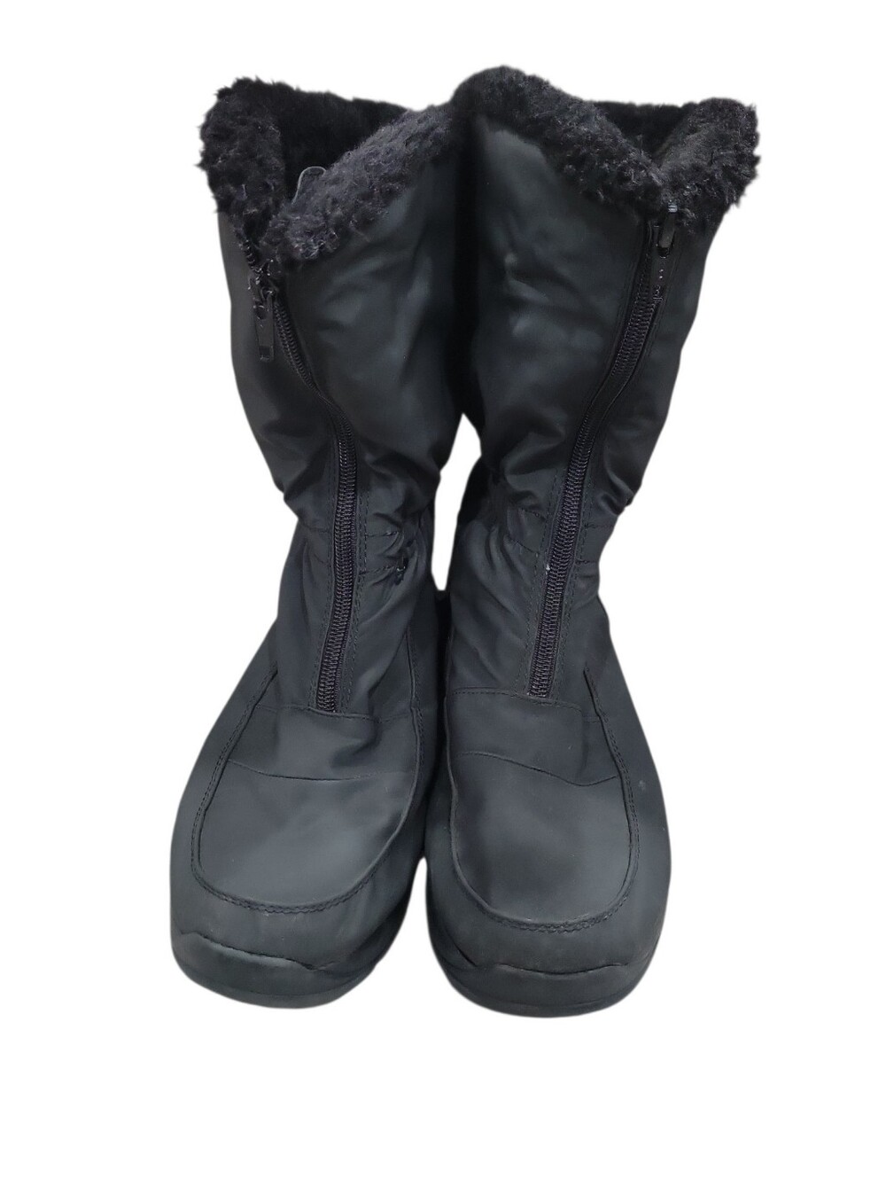 Women's Black Faux-Fur Lined Winter Boots